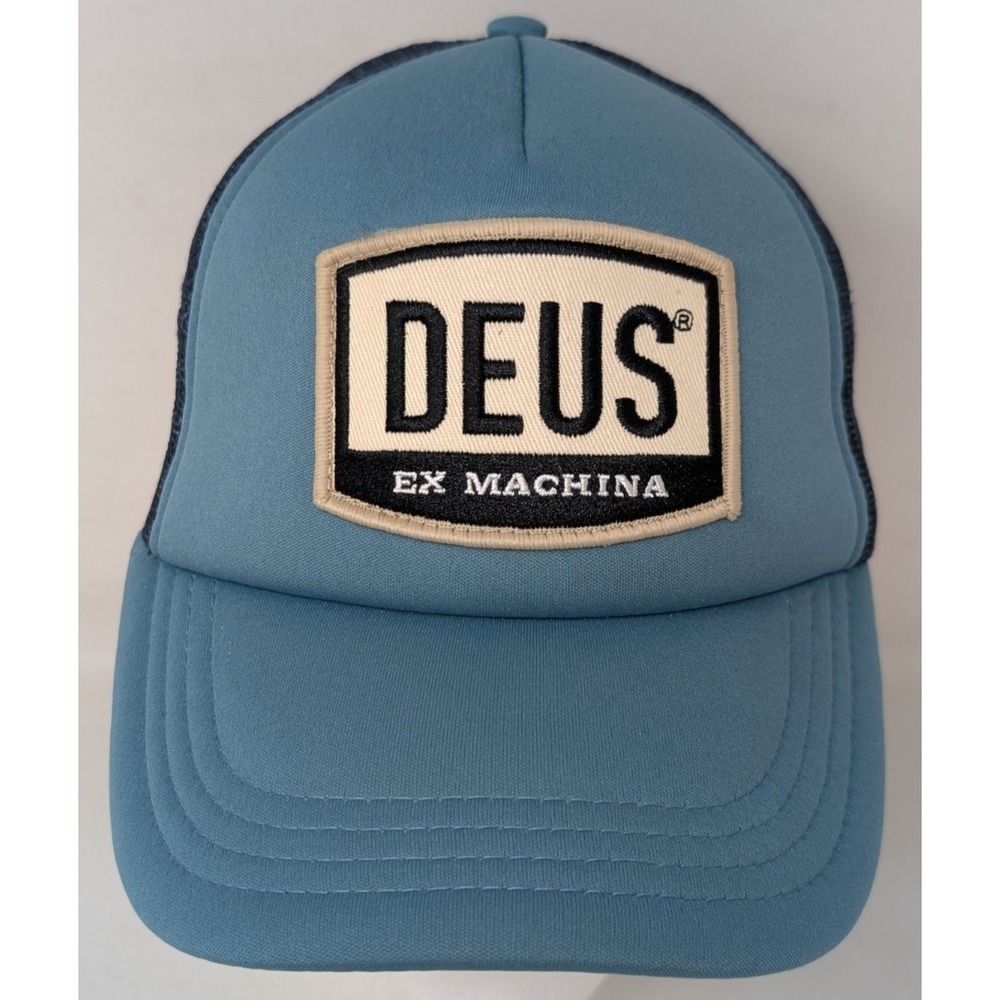 Deus Ex Machina Moretown Mesh Back Trucker Cap‎ Hat Snapback Blue